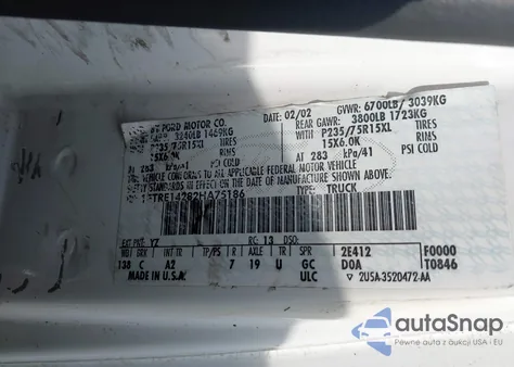 2002 Ford E-150 Commercial/Recreational from USA, damaged, VIN 1FTRE14282HA75186